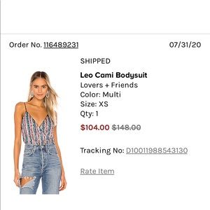 Lovers + friends Leo bodysuit